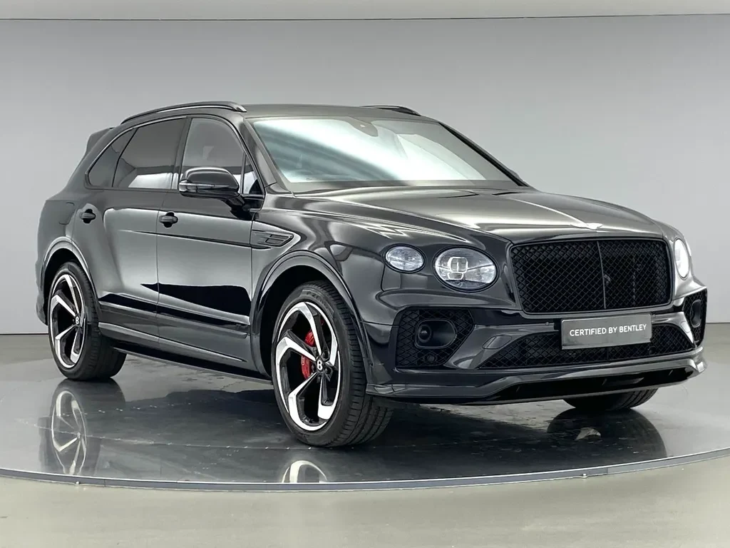 Bentley Bentayga, full-car front three-quarter view.
