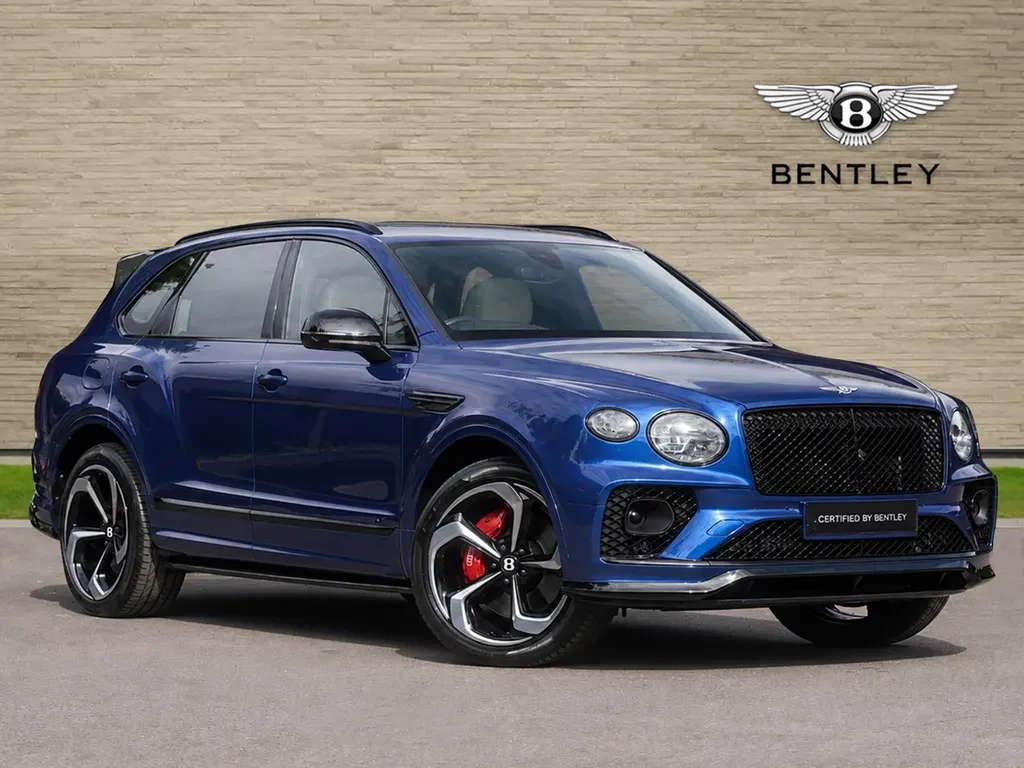 Bentley Bentayga, full-car front three-quarter view.