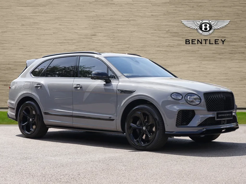 Bentley Bentayga, full-car front three-quarter view.