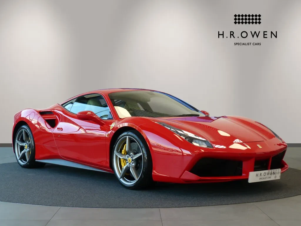 Ferrari 488 Spider, full-car front three-quarter view.