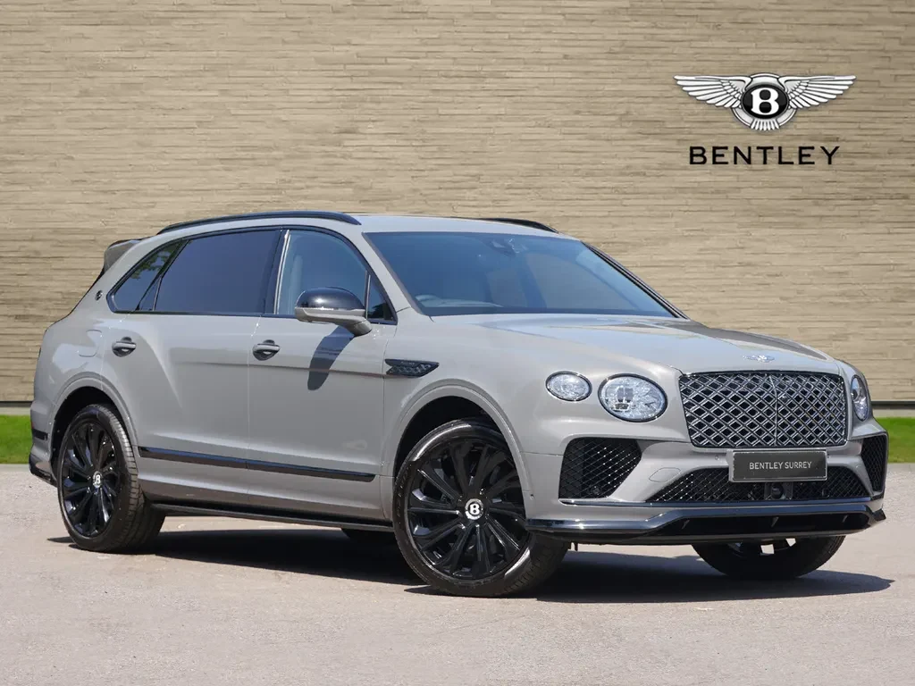 Bentley Bentayga, full-car front three-quarter view.