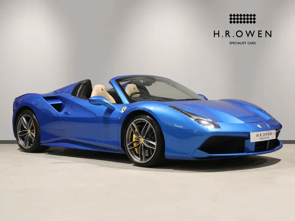 Ferrari 488 Spider, full-car front three-quarter view.