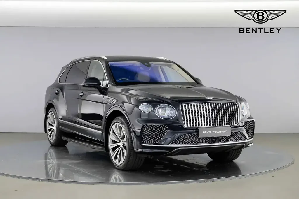 Bentley Bentayga, full-car front three-quarter view.