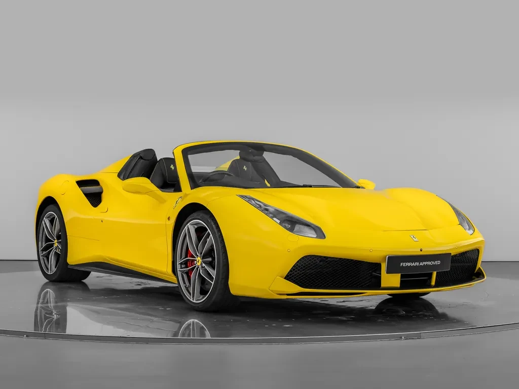 Ferrari 488 Spider, full-car front three-quarter view.