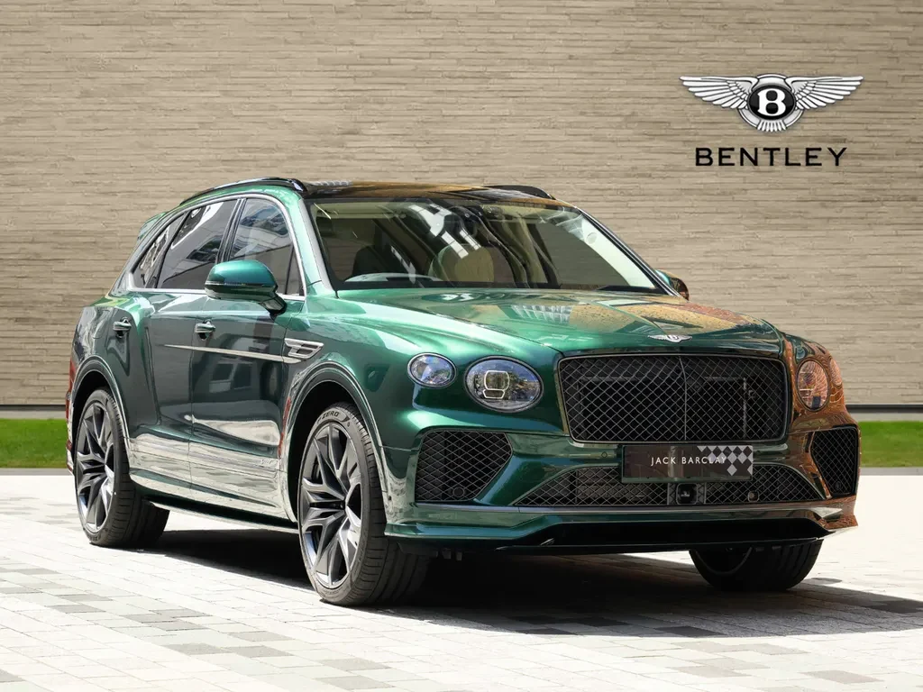 Bentley Bentayga, full-car front three-quarter view.