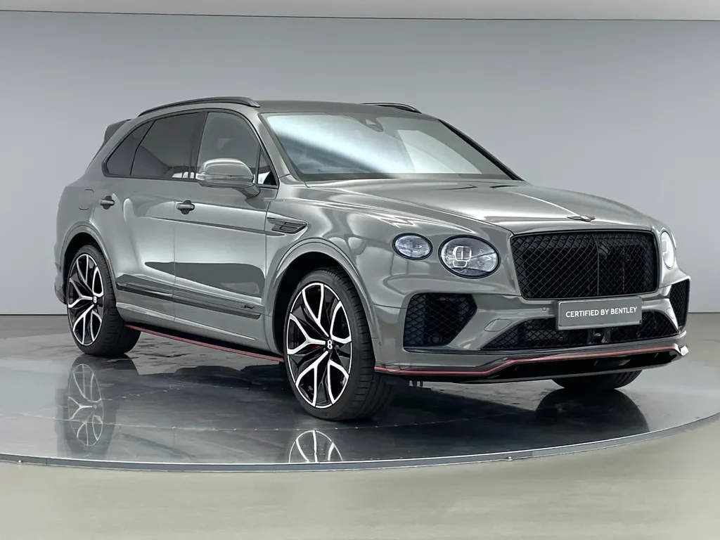 Bentley Bentayga, full-car front three-quarter view.