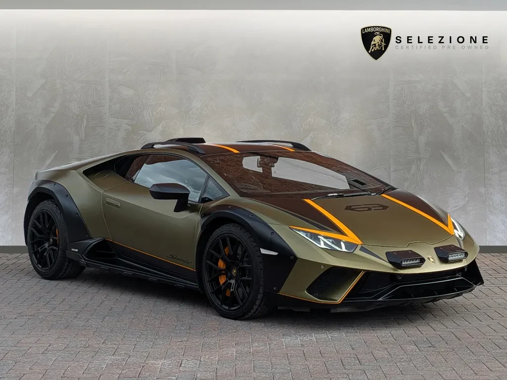 Lamborghini Huracán Sterrato, full-car front three-quarter view.