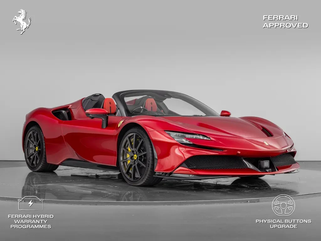 Ferrari SF90 Spider, full-car front three-quarter view.