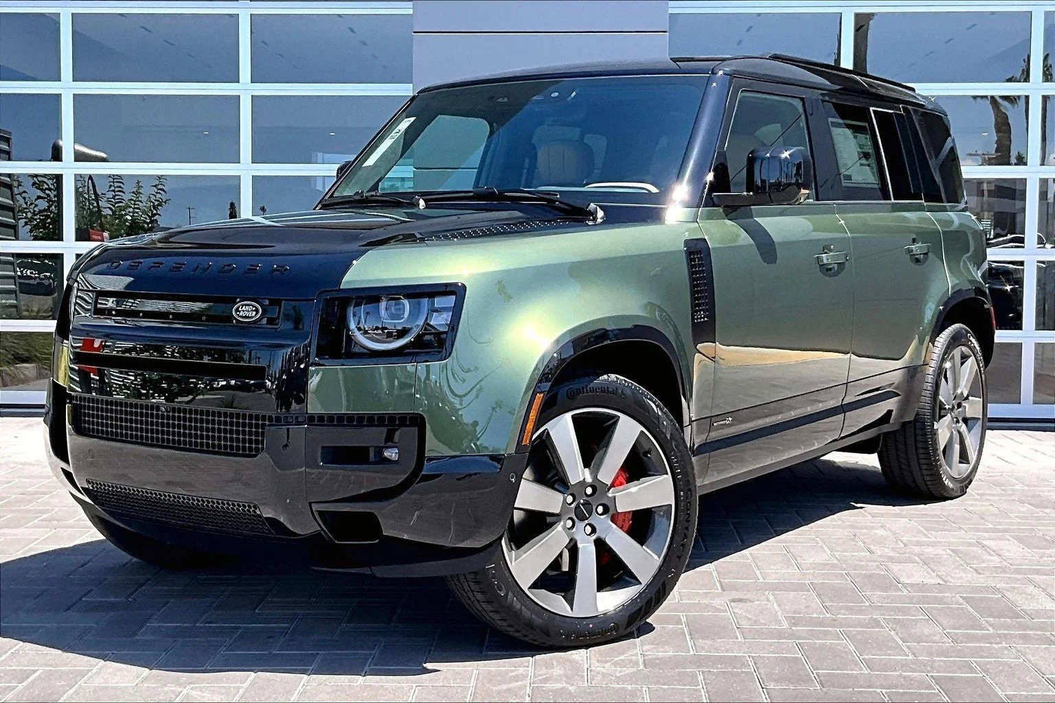 Land Rover Defender 110 X (L663) · Woolstone Green Metallic · Indigo Auto Group