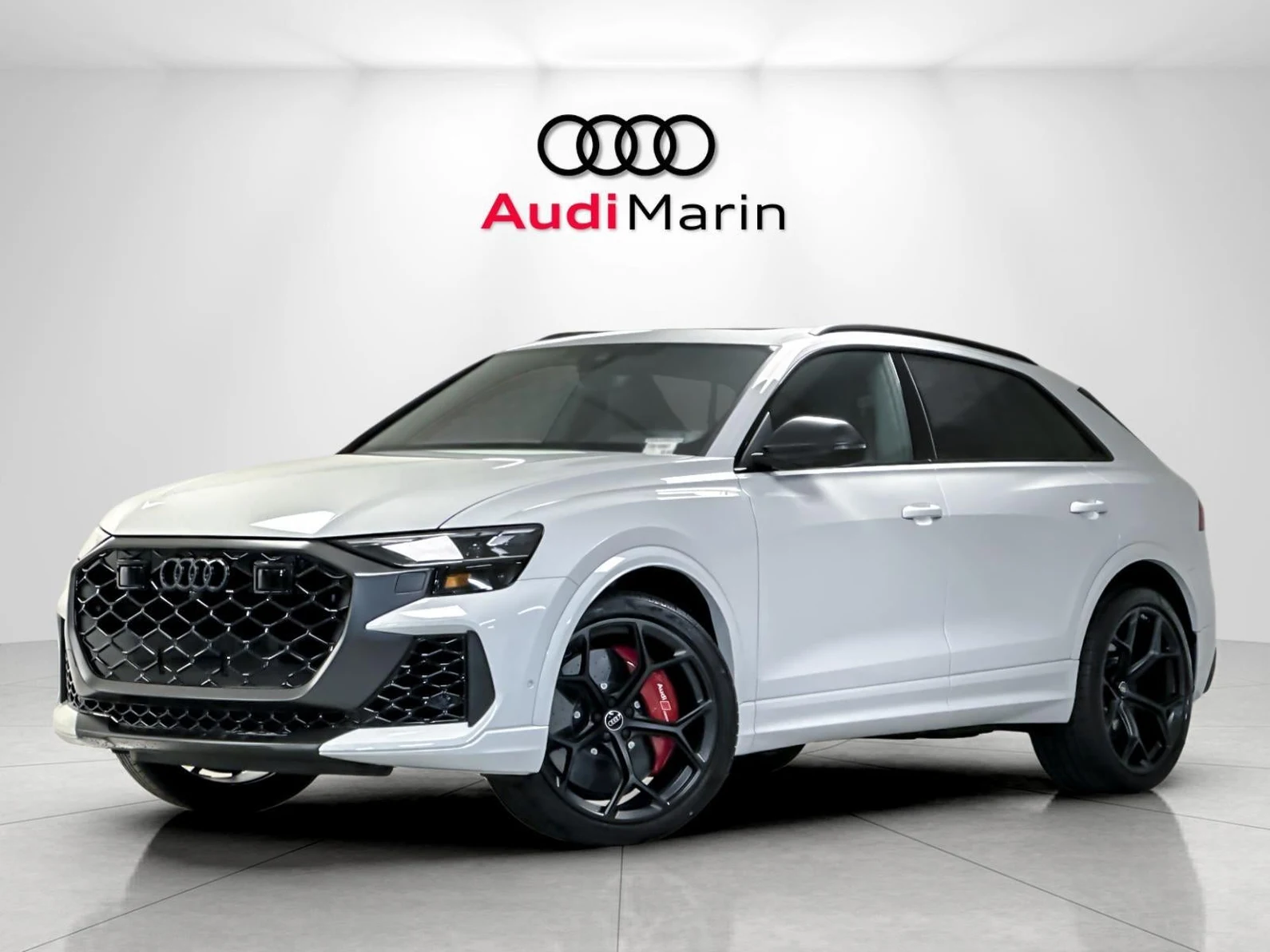 Audi RS Q8 performance (4M) · Glacier White Metallic · Indigo Auto Group