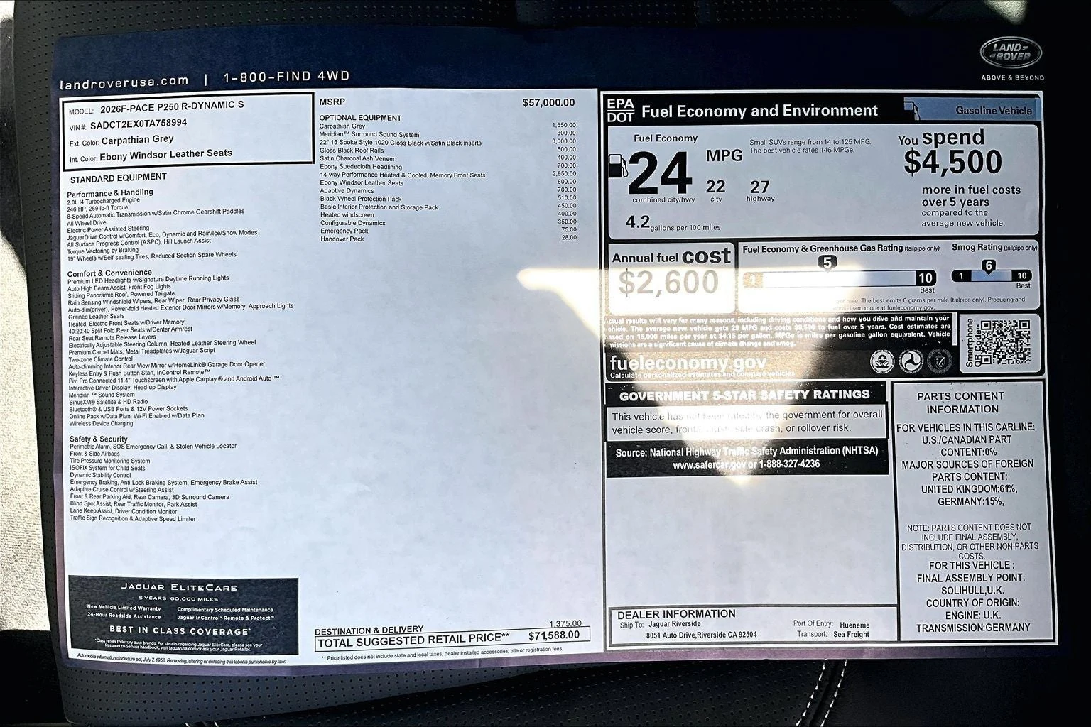 2026 Jaguar F-Pace P250 R-Dynamic S (X761), 14/14