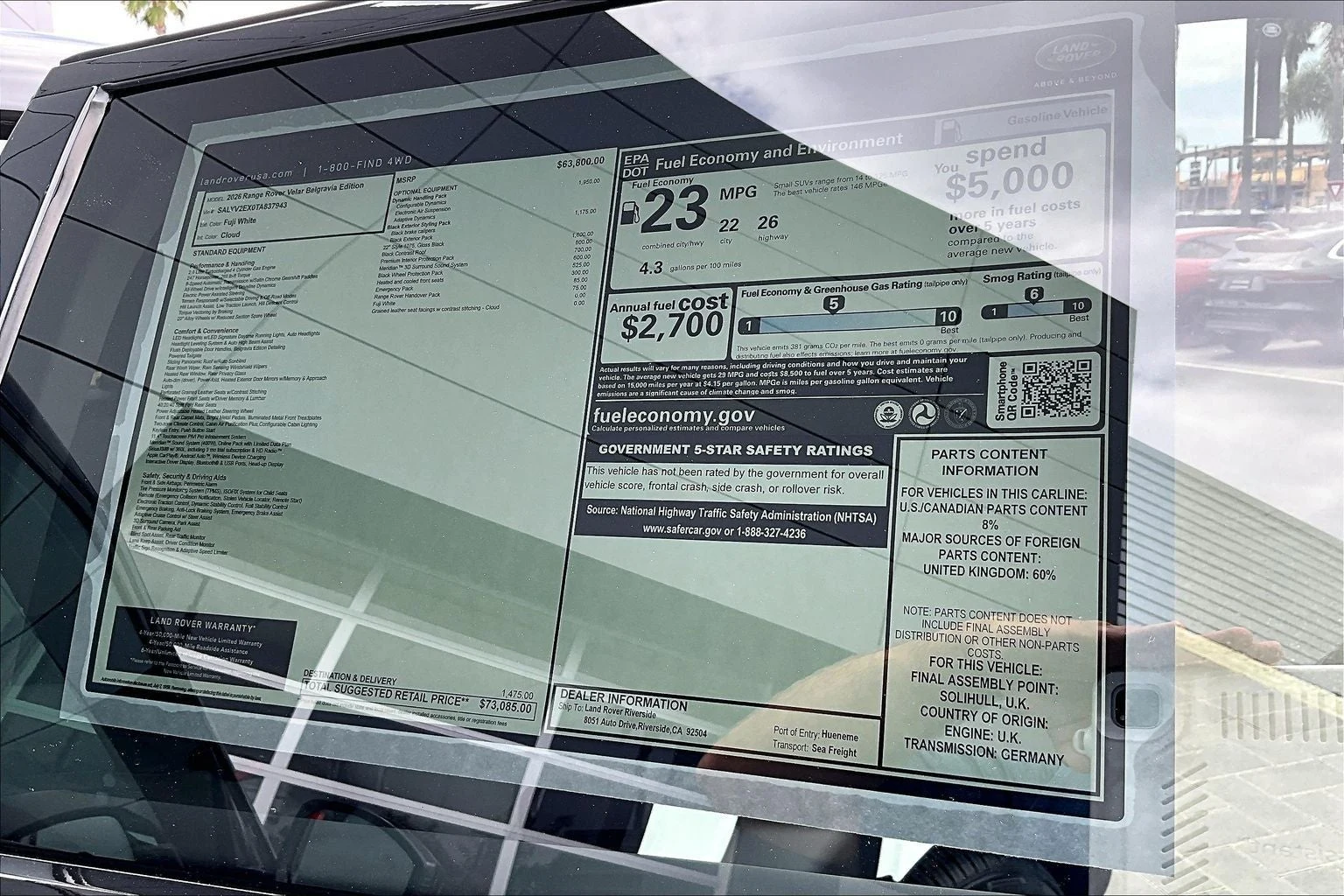 2026 Land Rover Range Rover Velar P250 Belgravia Edition (L560), 14/14