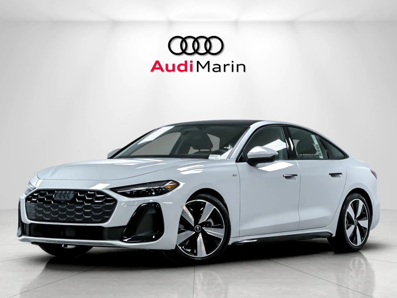Audi A5 Premium Plus quattro (B10) · Glacier White Metallic · Indigo Auto Group