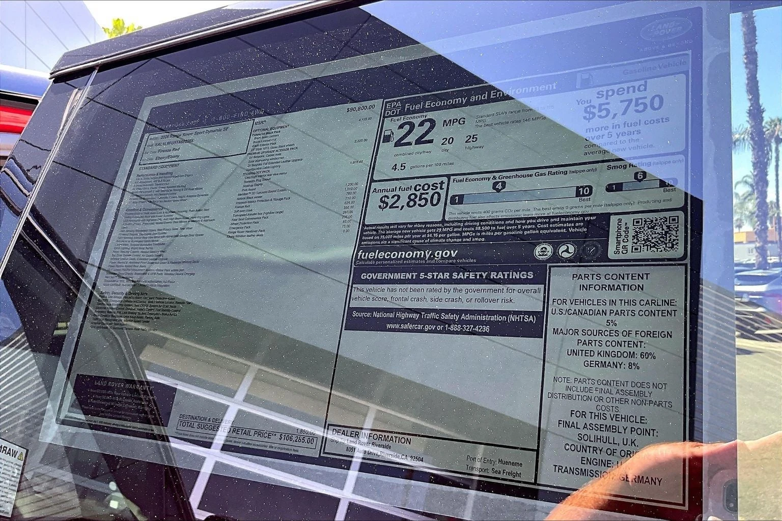 2026 Land Rover Range Rover Sport Dynamic SE (L461), 14/14