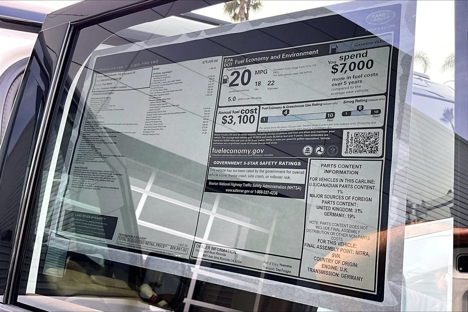 2026 Land Rover Defender 110 X-Dynamic SE (L663), 14/14