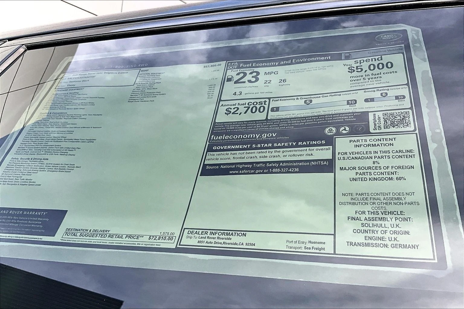 2026 Land Rover Range Rover Velar Belgravia Edition (L560), 14/14