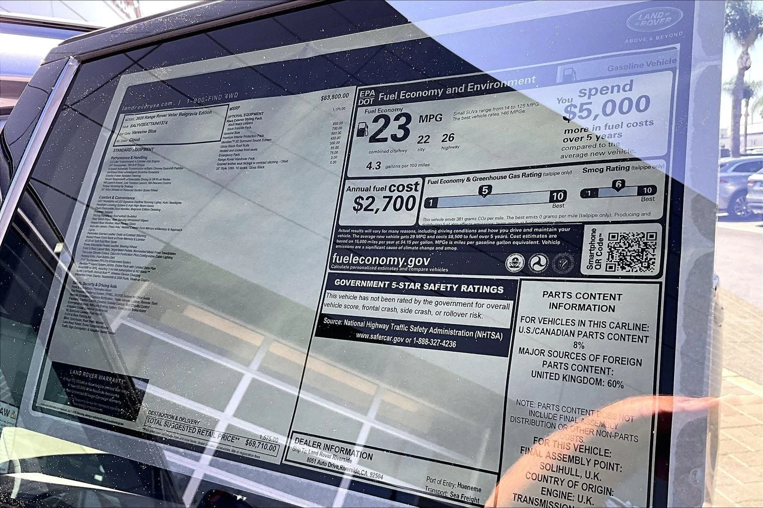 2026 Land Rover Range Rover Velar P250 Belgravia Edition (L560), 14/14