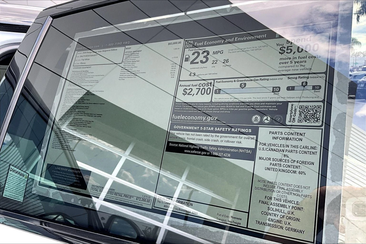2026 Land Rover Range Rover Velar P250 Belgravia Edition (L560), 14/14