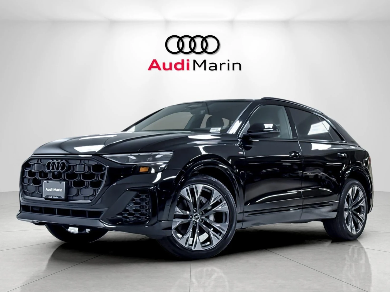 Audi Q8 Premium Plus (4M) · Mythos Black Metallic · Indigo Auto Group