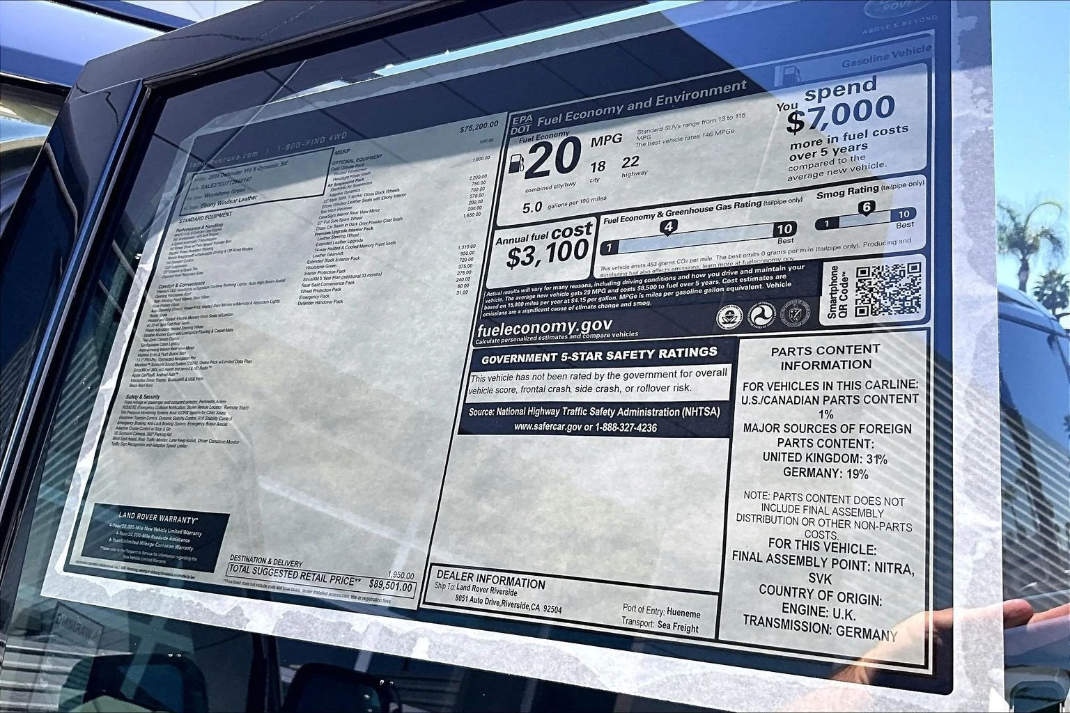 2026 Land Rover Defender 110 X-Dynamic SE (L663), 14/14