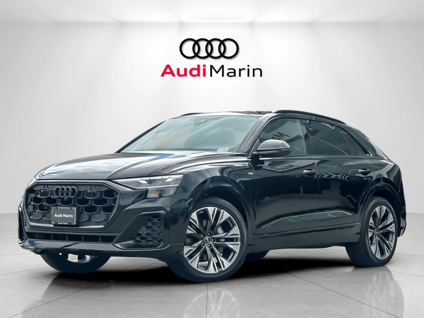 Audi Q8 Premium Plus (4M) · Mythos Black Metallic · Indigo Auto Group