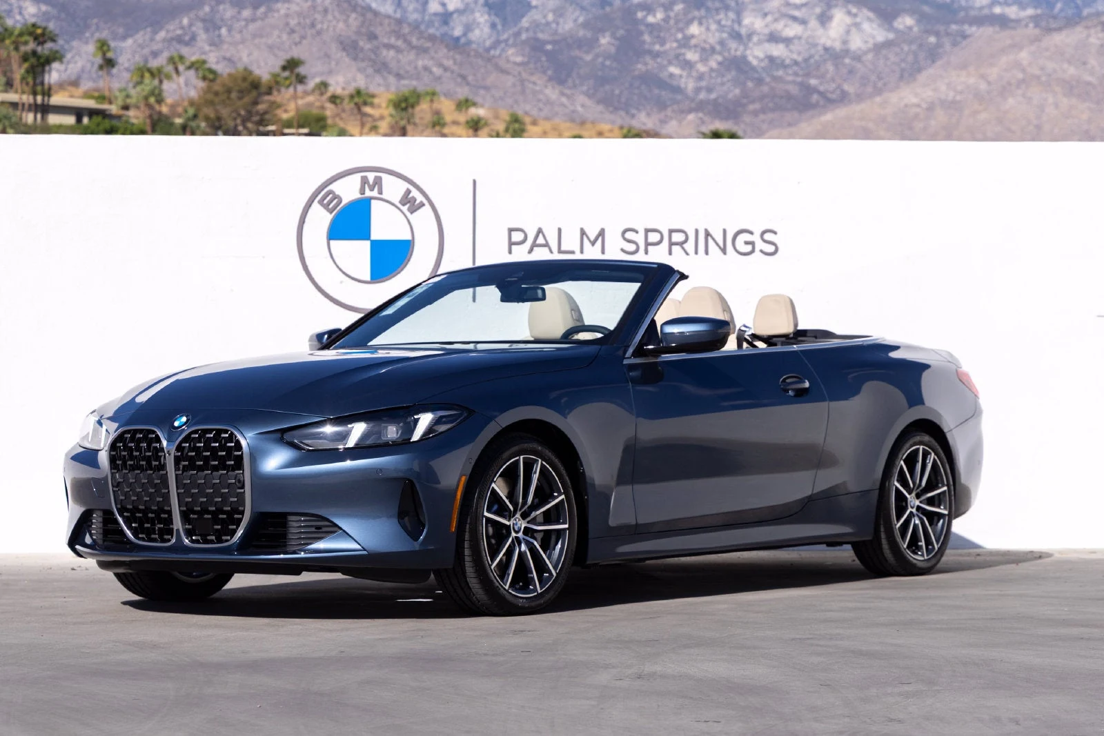 BMW 430i Convertible (G23) · Arctic Race Blue Metallic · Indigo Auto Group