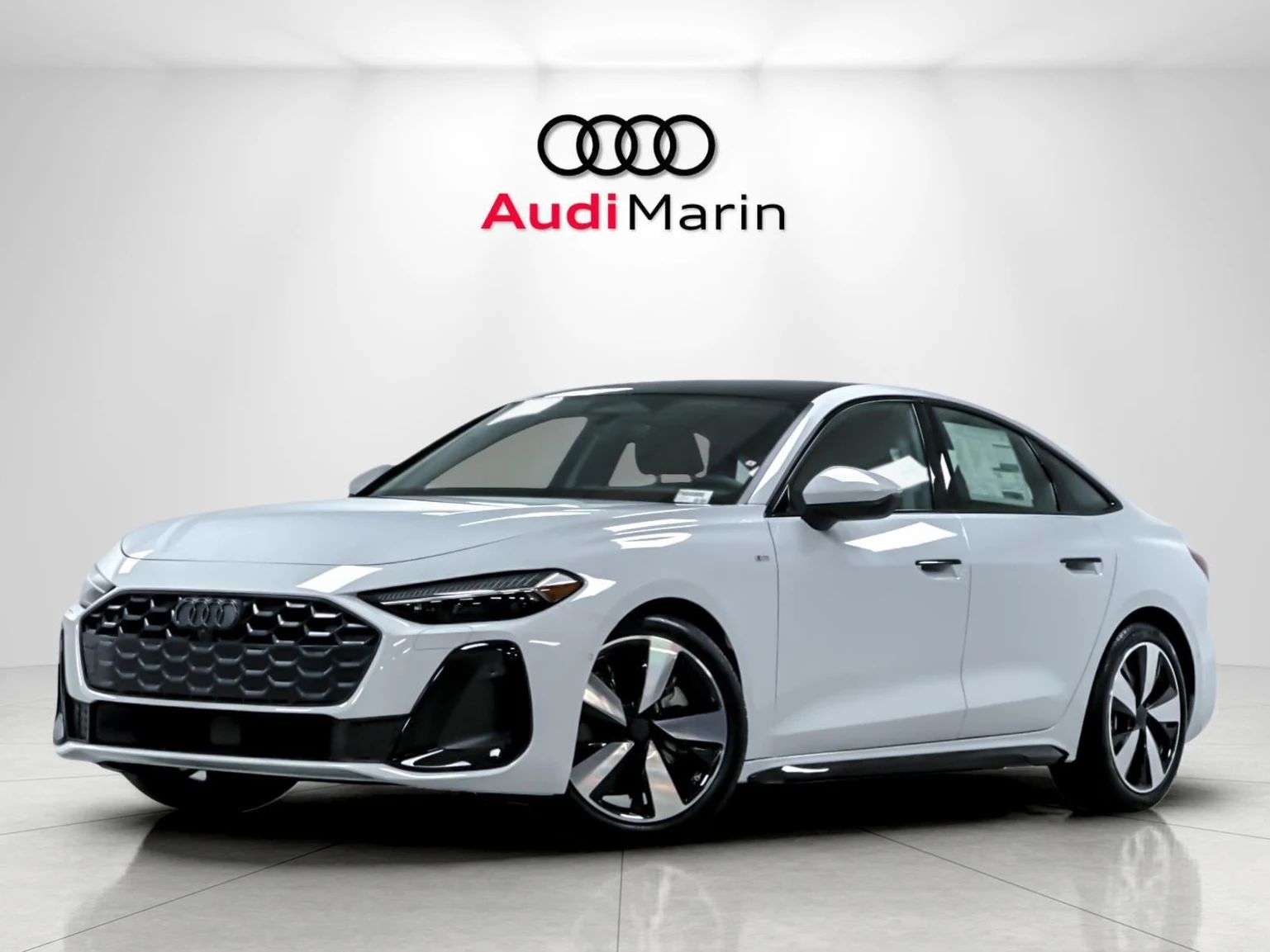 Audi A5 Premium Plus quattro (B10) · Glacier White Metallic · Indigo Auto Group