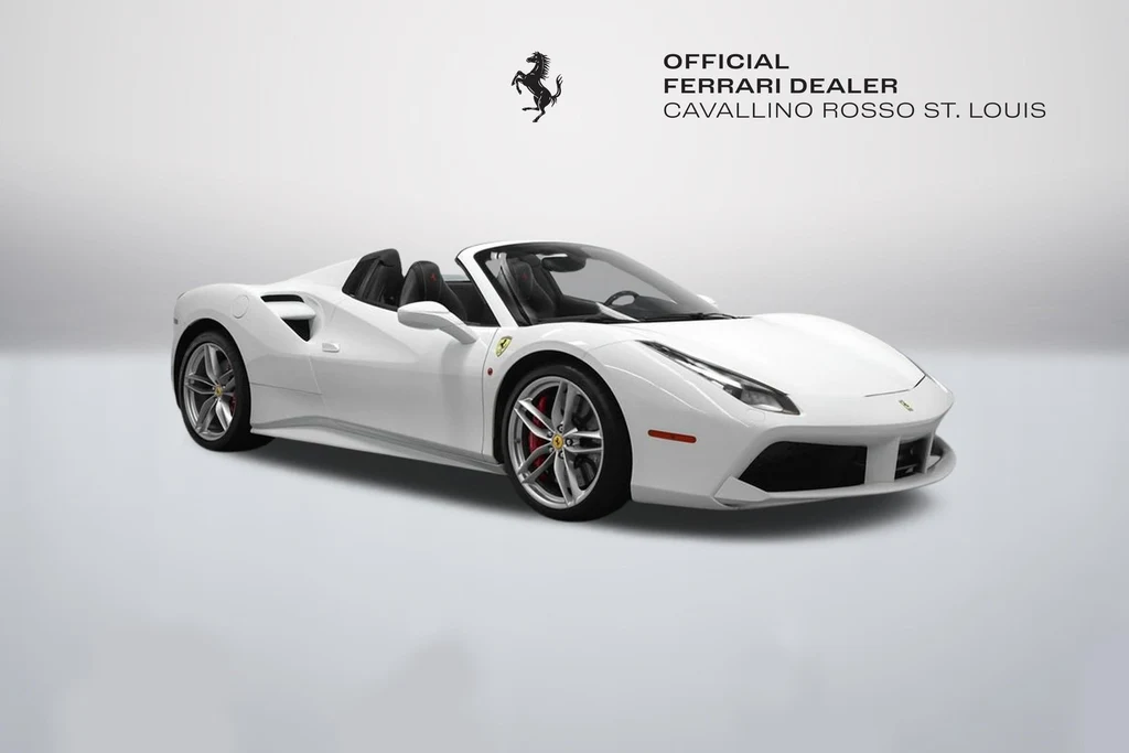 Ferrari 488 Spider · Bianco Avus · Indigo Auto Group