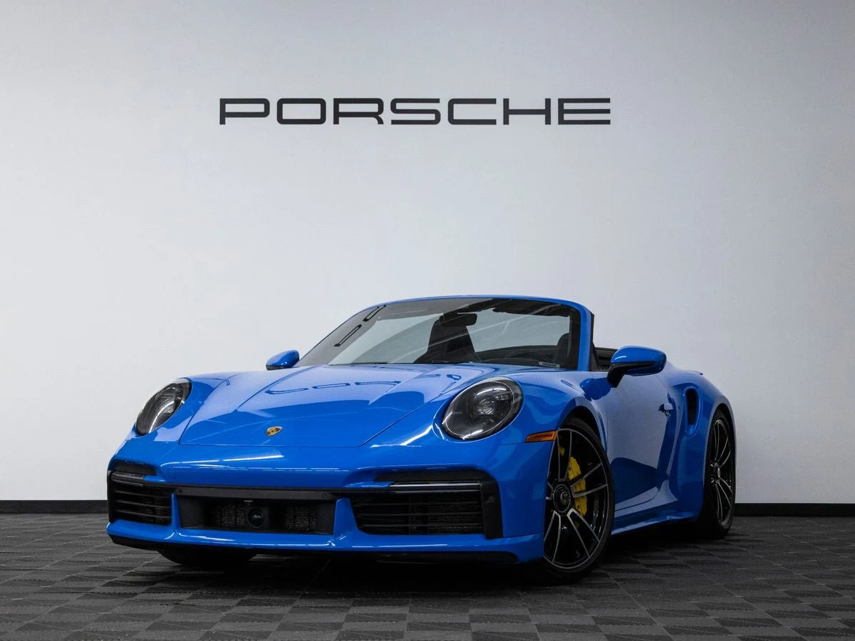 Porsche 911 Turbo S Cabriolet (992.1) · Shark Blue · Indigo Auto Group