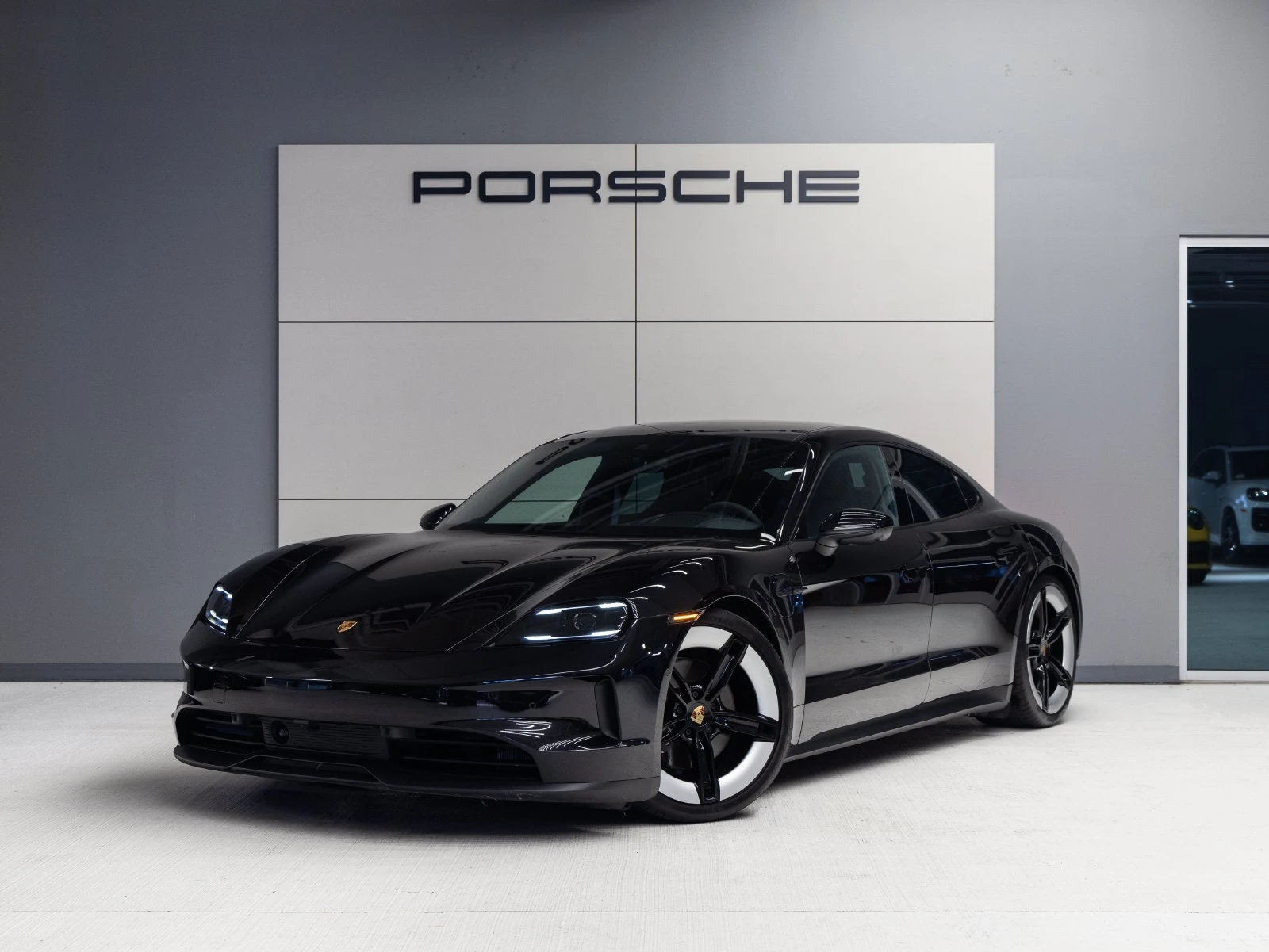 Porsche Taycan 4 Sedan (2025 Update) · Jet Black Metallic · Indigo Auto Group