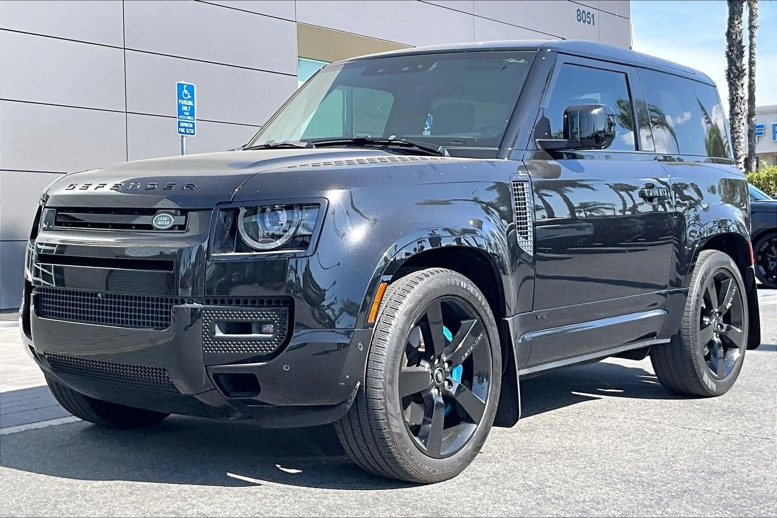 Land Rover Defender 90 V8 (L663) · Santorini Black Metallic · Indigo Auto Group