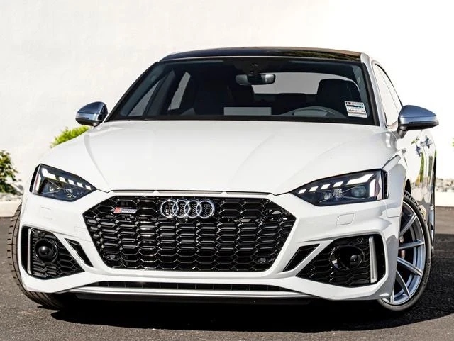 Audi RS 5 Sportback (B9) · Glacier White Metallic · Indigo Auto Group