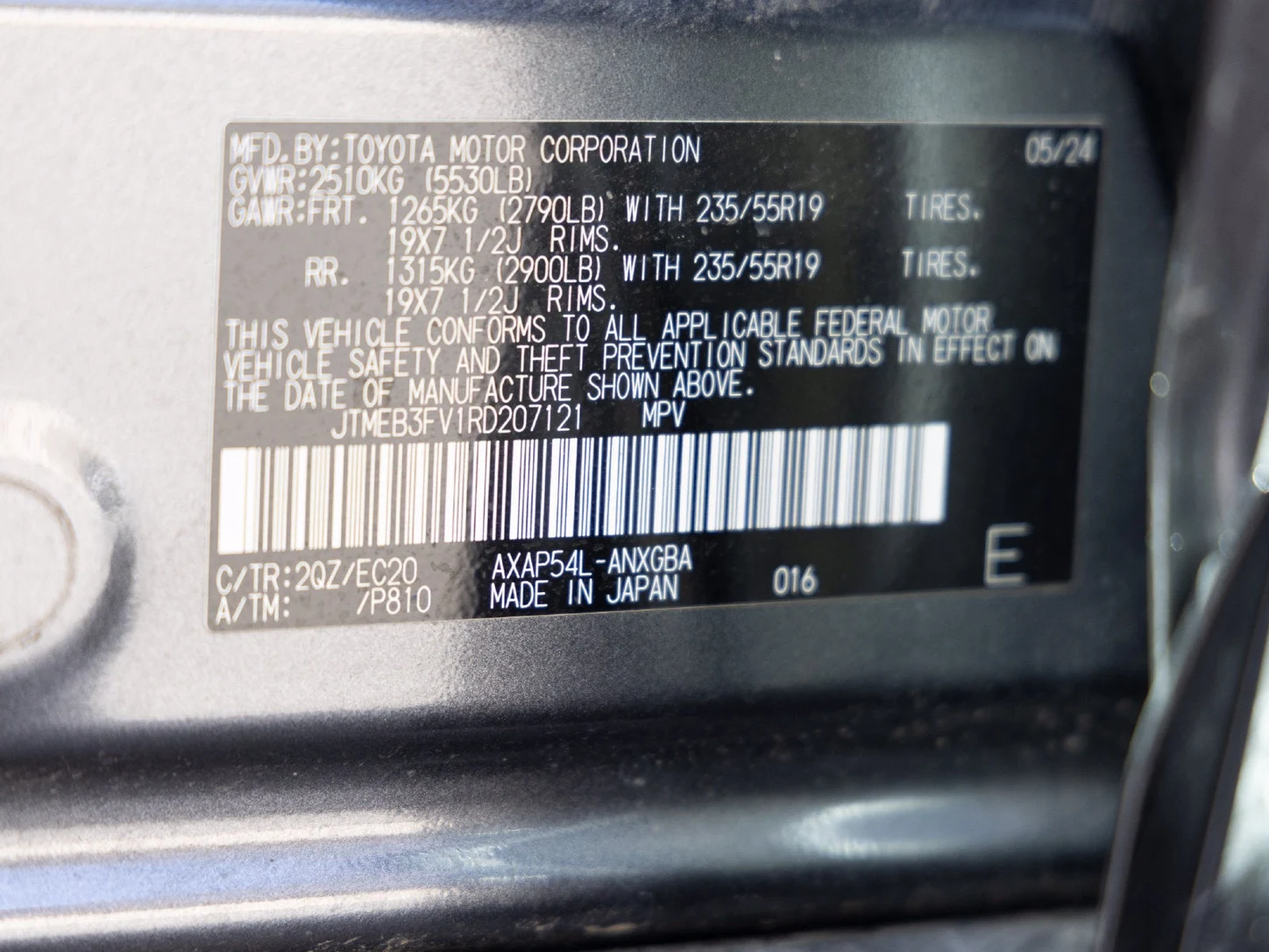 2024 Toyota RAV4 Prime XSE (5th Generation), 20/20