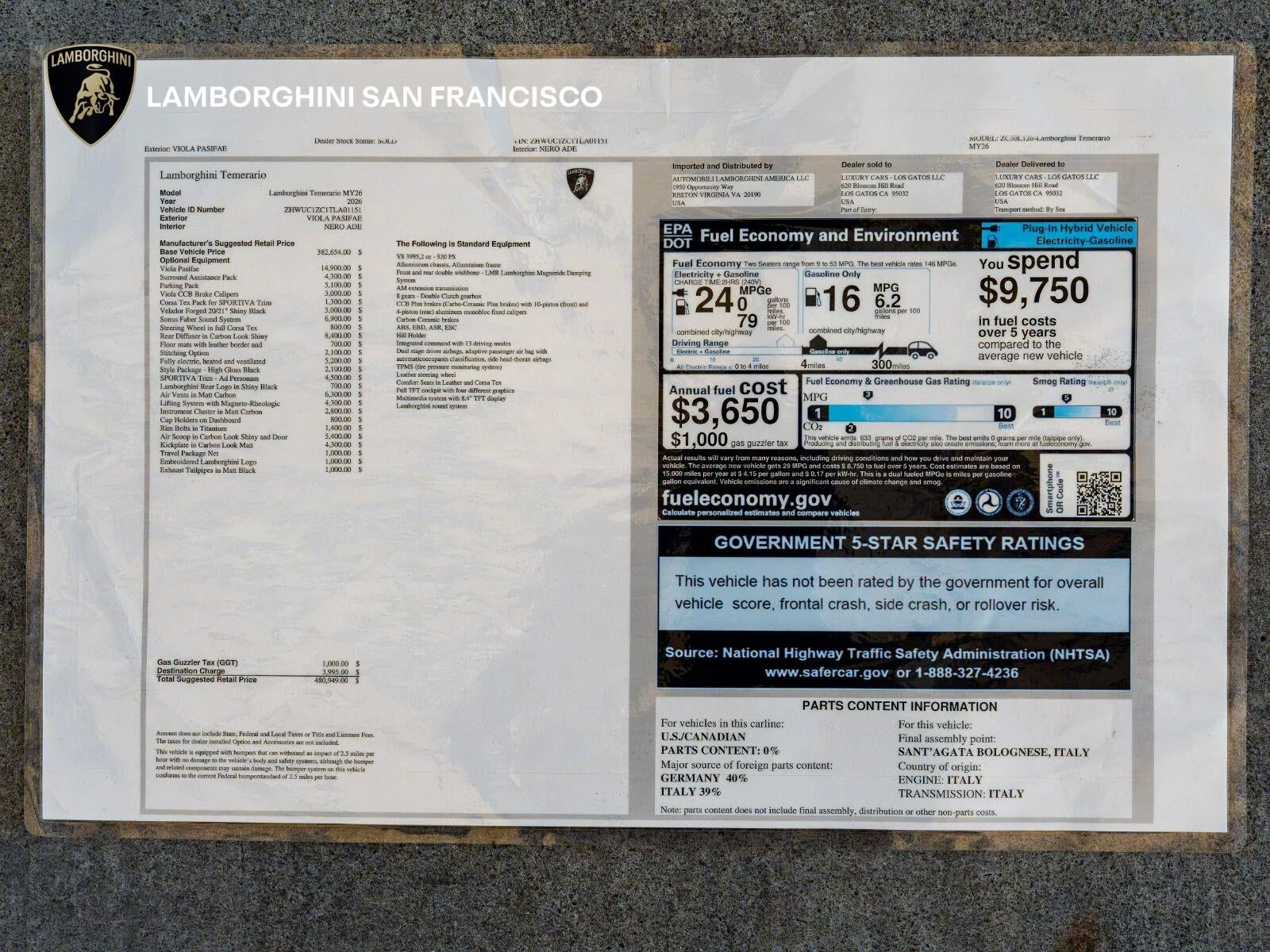 2026 Lamborghini Temerario, 26/26
