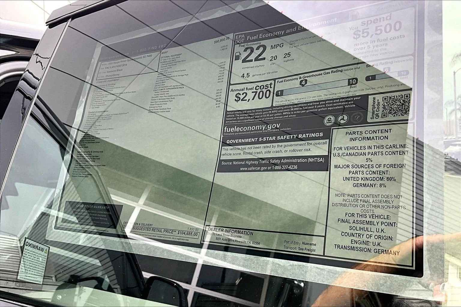 2027 Land Rover Range Rover Sport Dynamic SE (L461), 14/14