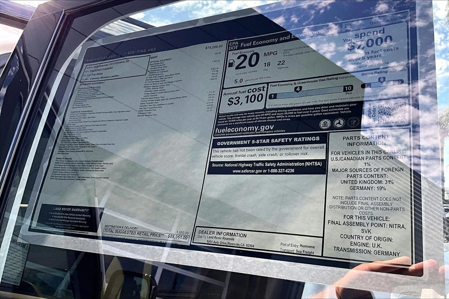 2026 Land Rover Defender 110 X-Dynamic SE (L663), 14/14