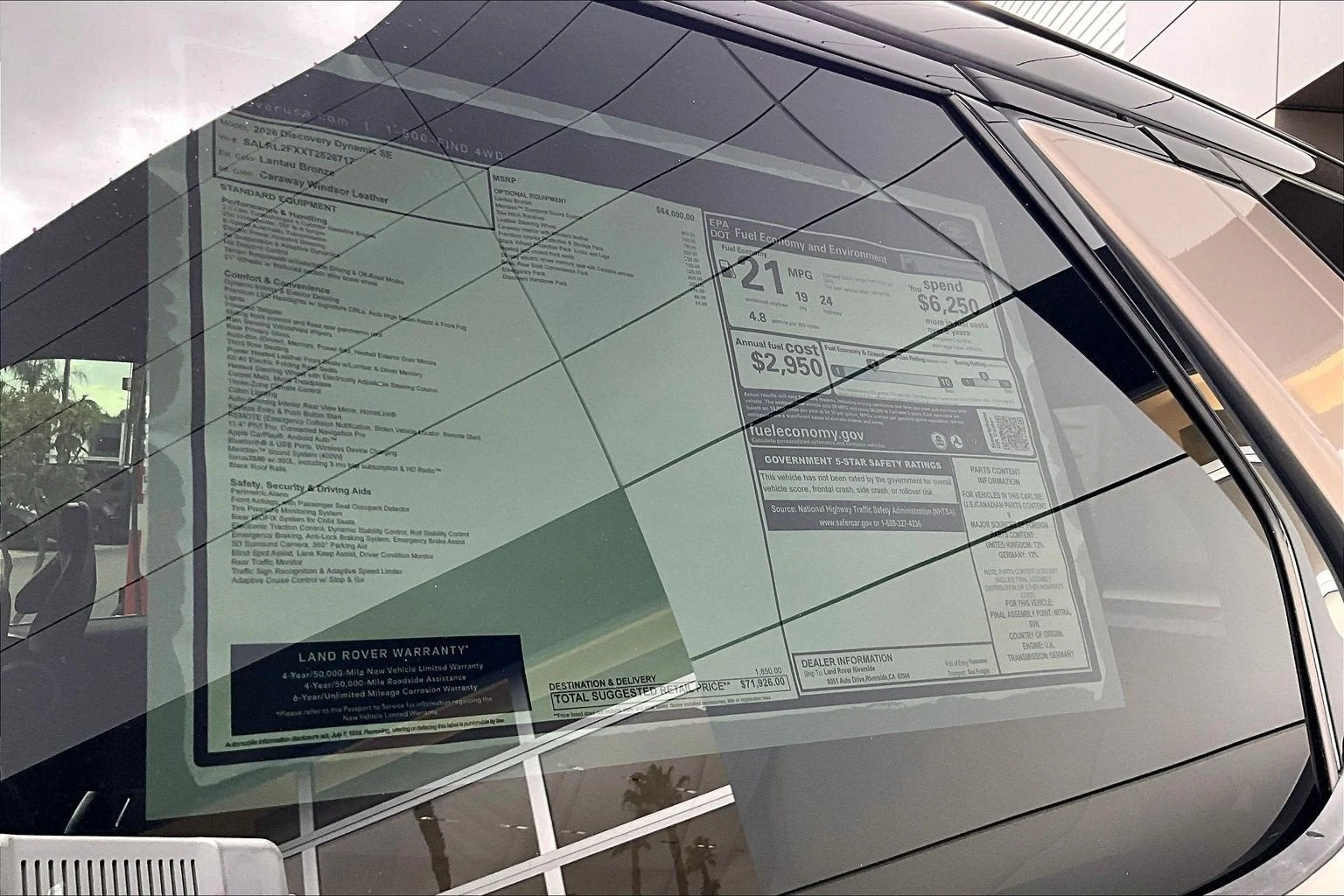 2026 Land Rover Discovery Dynamic SE (L462), 15/15