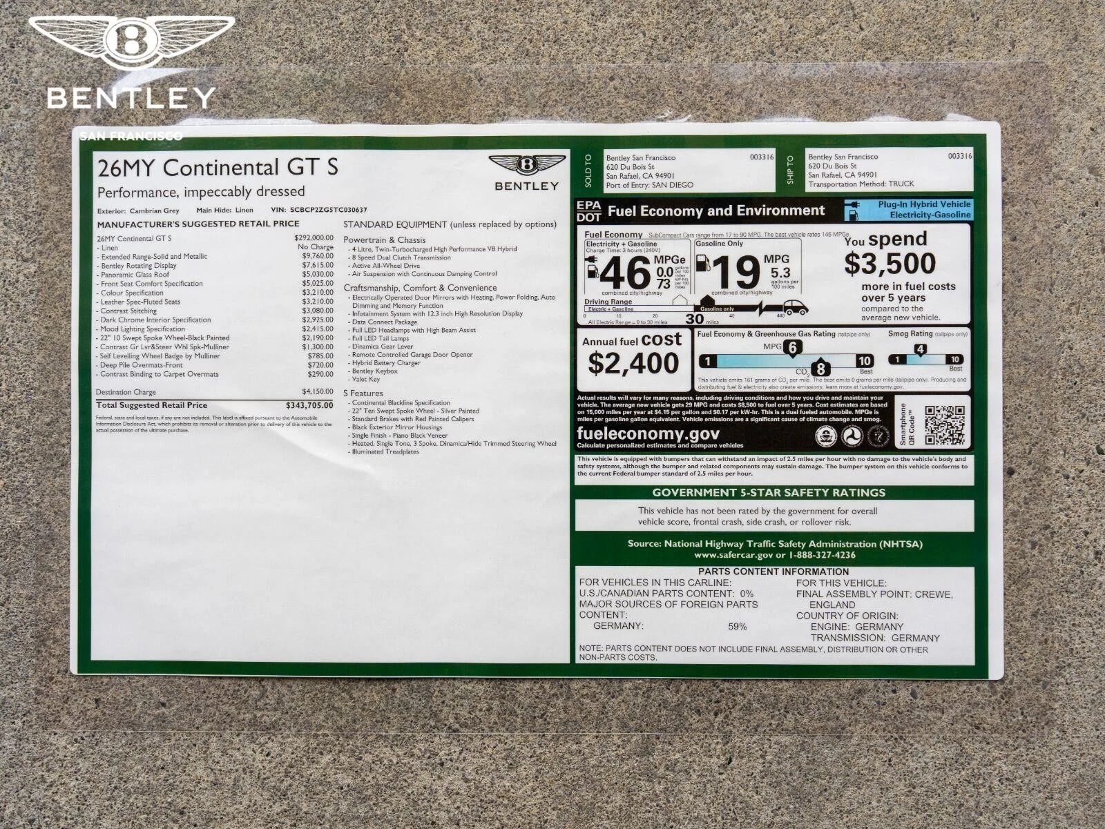 2026 Bentley Continental GT S (4th Generation), 28/30