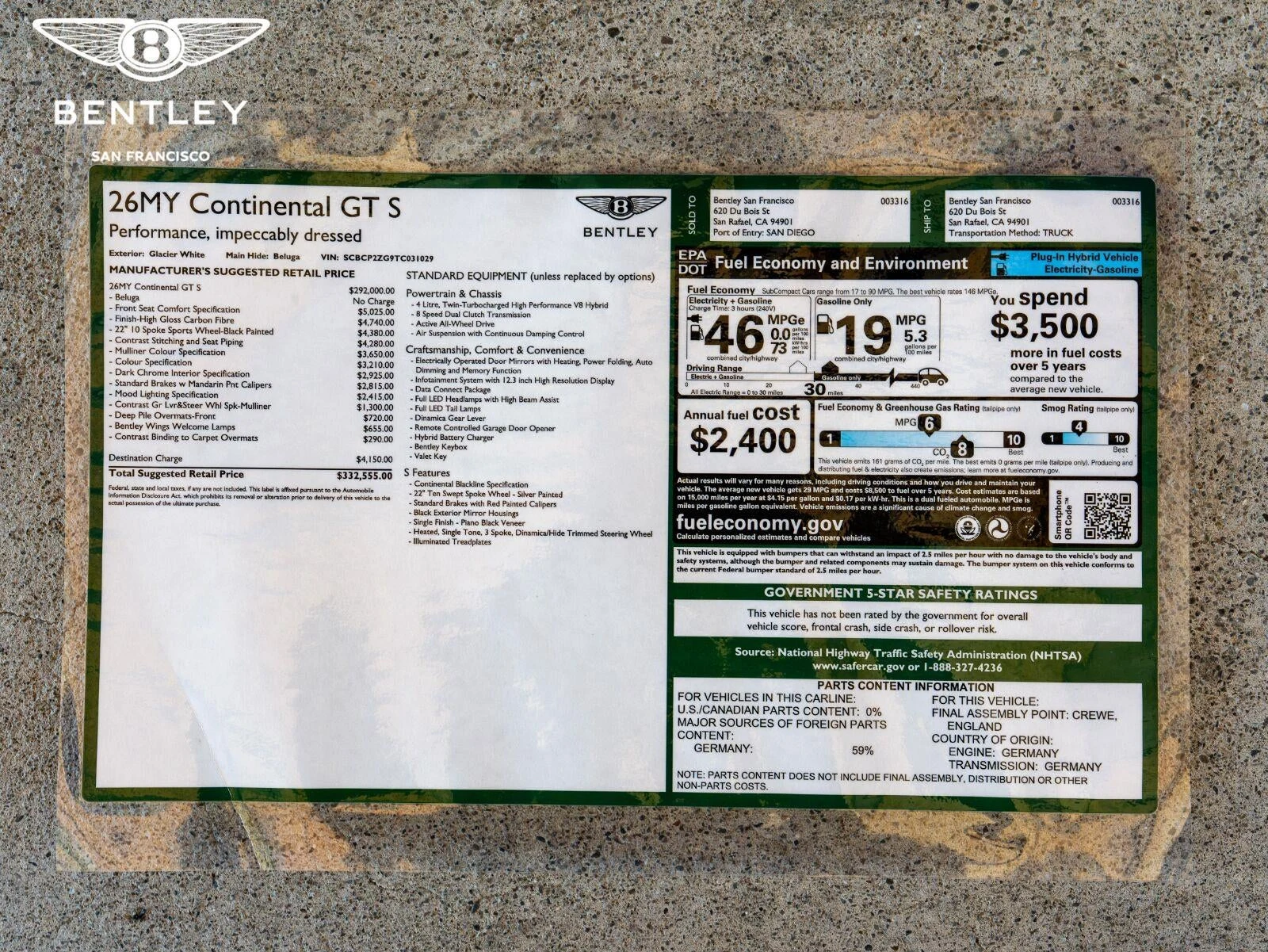 2026 Bentley Continental GT S (4th Generation), 30/30