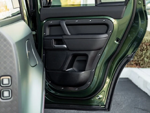 2026 Land Rover Defender 110 S interior, door panel, Ebony