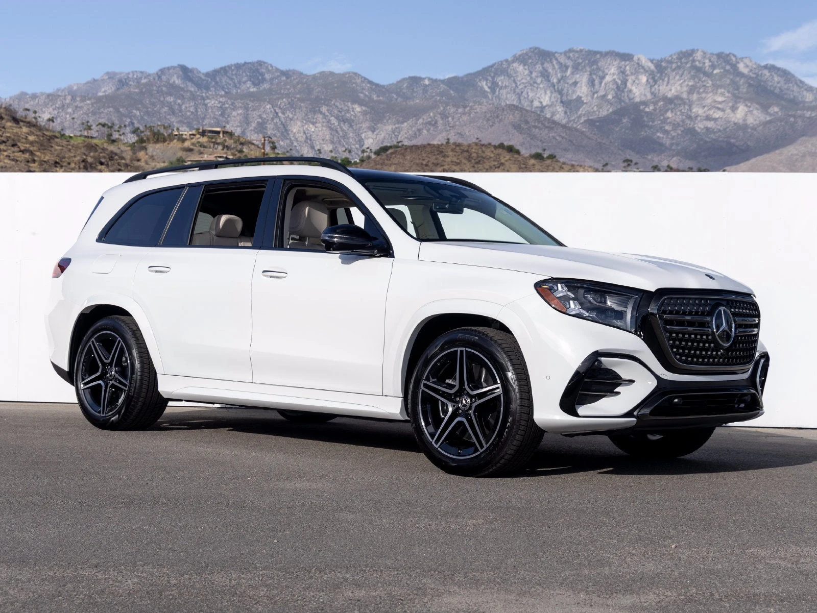 2027 Mercedes-Benz GLS GLS 450 4MATIC® for sale, front three-quarter view, Polar White