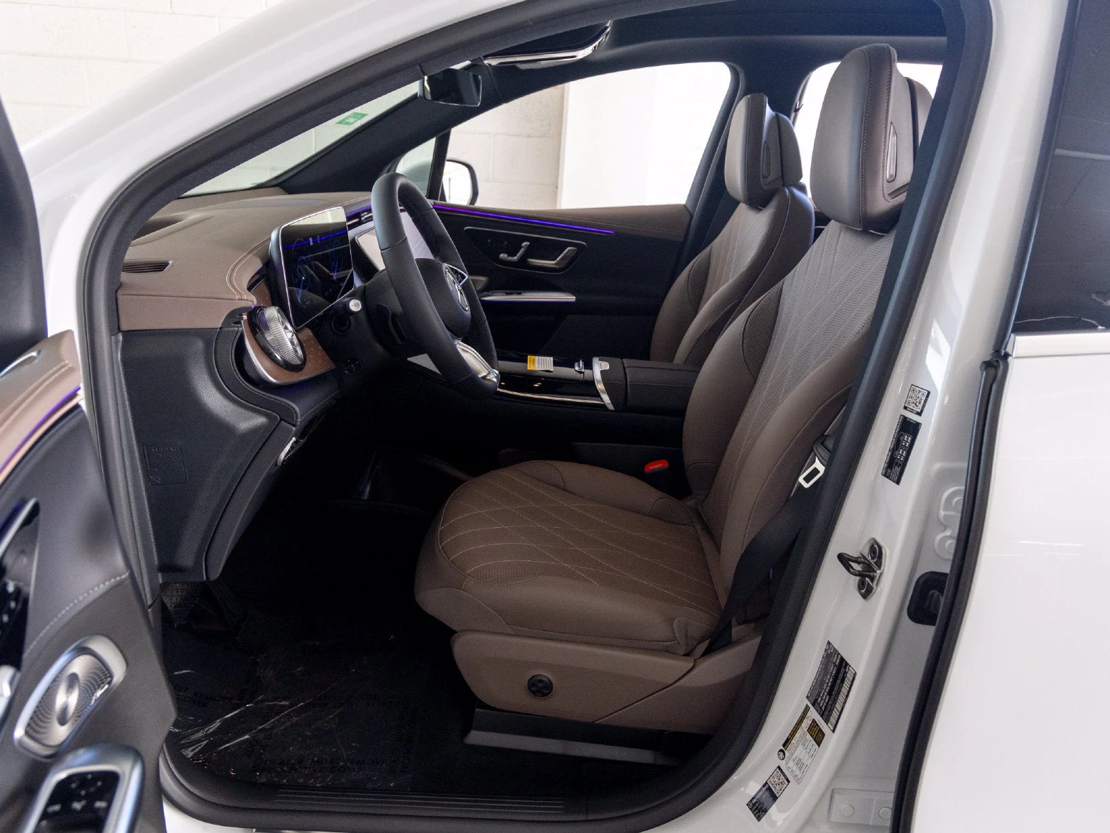 2027 Mercedes-Benz EQE 320+ SUV interior, seats, Sable Brown/Black
