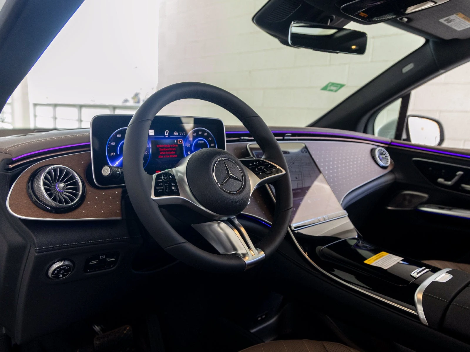2027 Mercedes-Benz EQE 320+ SUV interior, dashboard, Sable Brown/Black