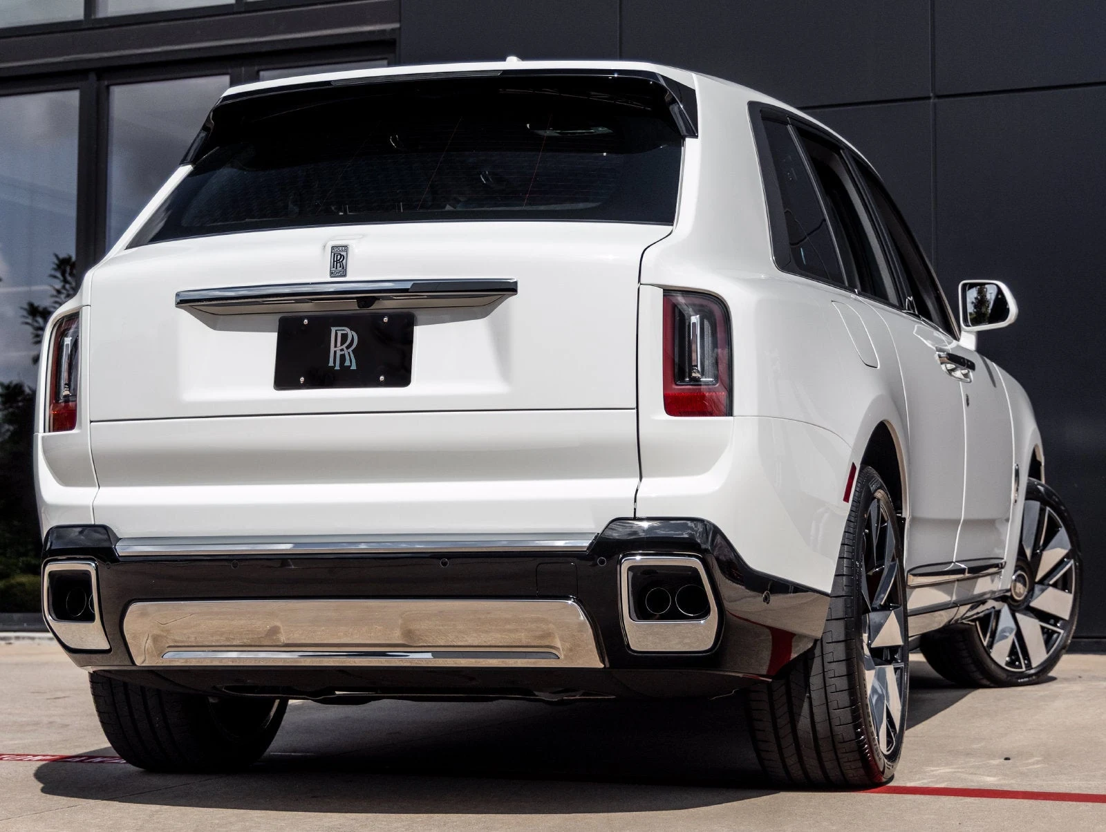 2027 Rolls-Royce Cullinan Base, rear three-quarter view, White