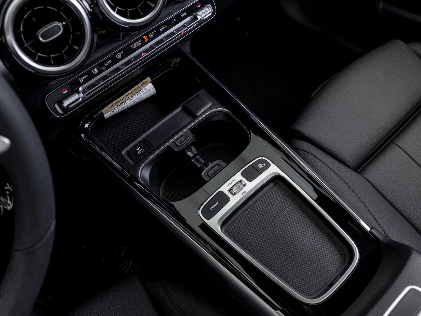 2026 Mercedes-Benz GLB GLB 250 interior, center console, Black