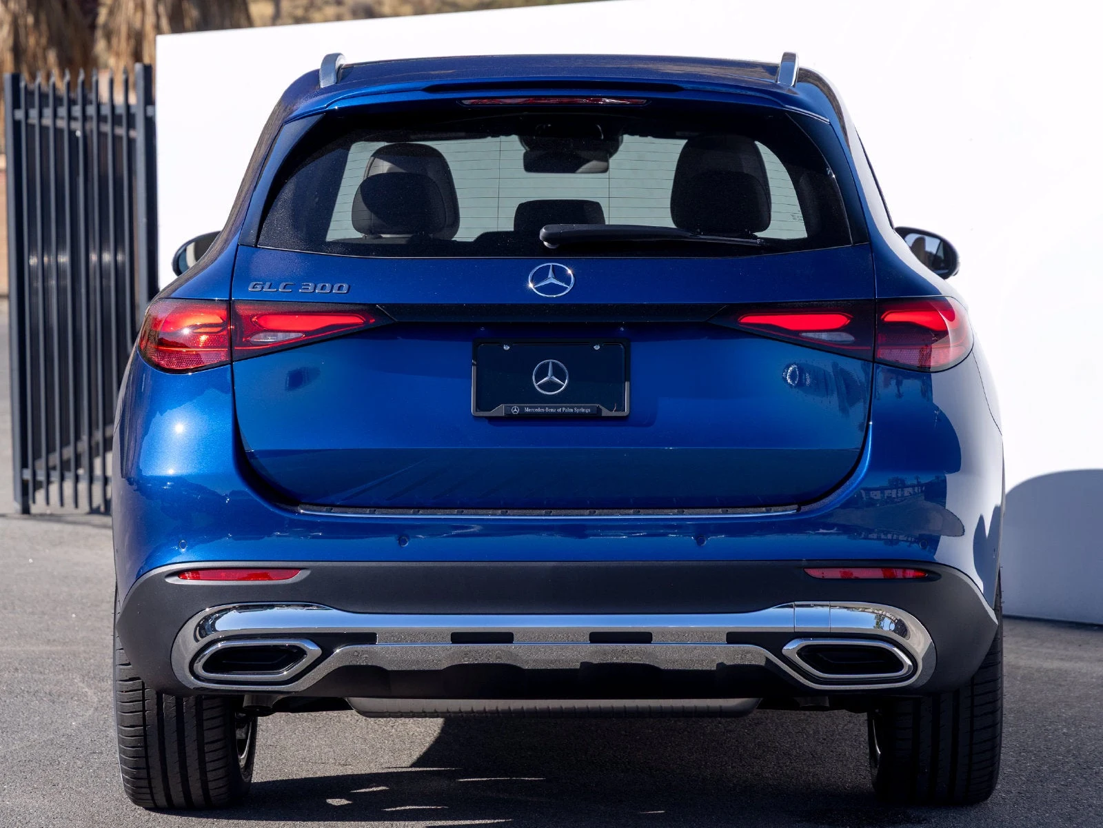 2027 Mercedes-Benz GLC GLC 300, rear three-quarter view, Starling Blue Metallic