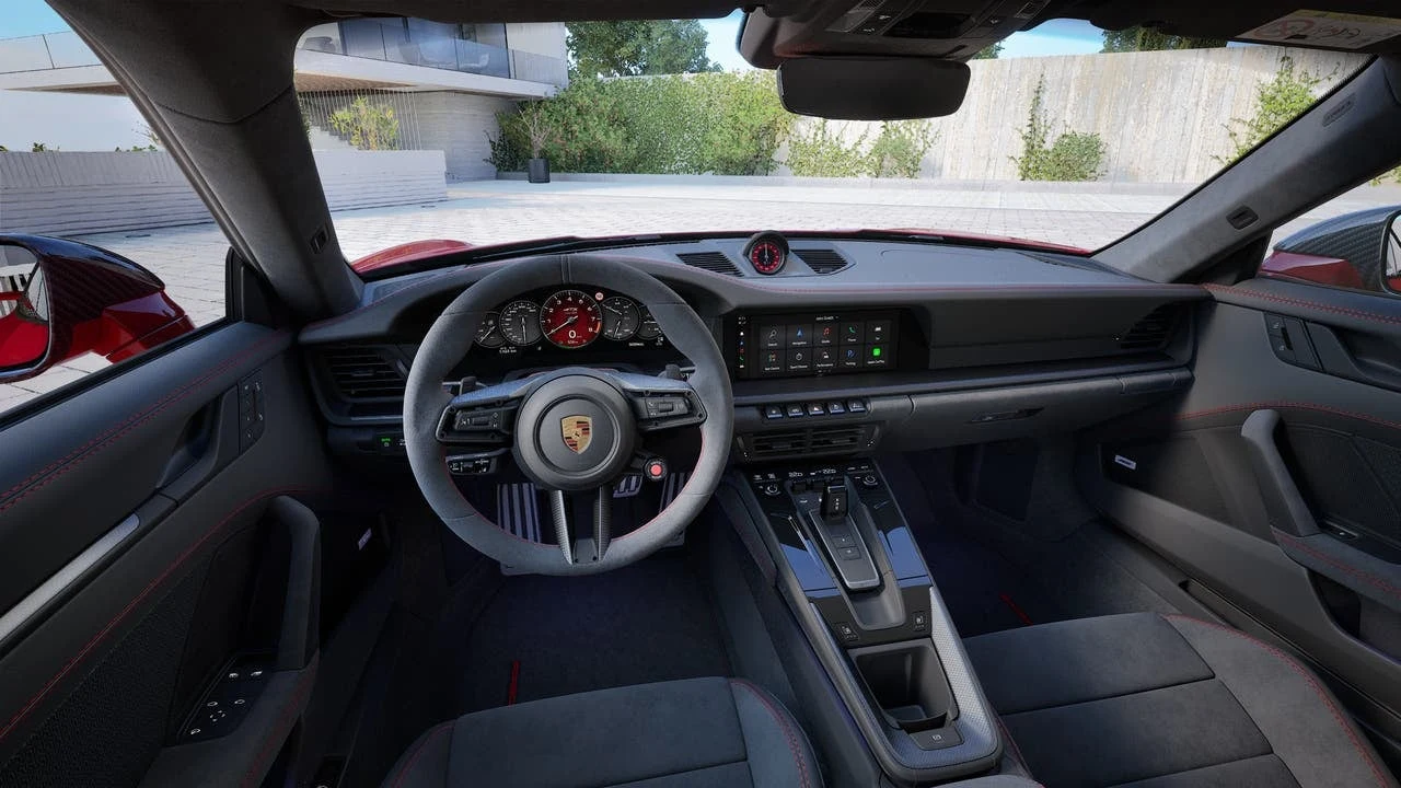 2027 Porsche 911 Carrera GTS interior, dashboard, Gts Interior Package In Carmine Red