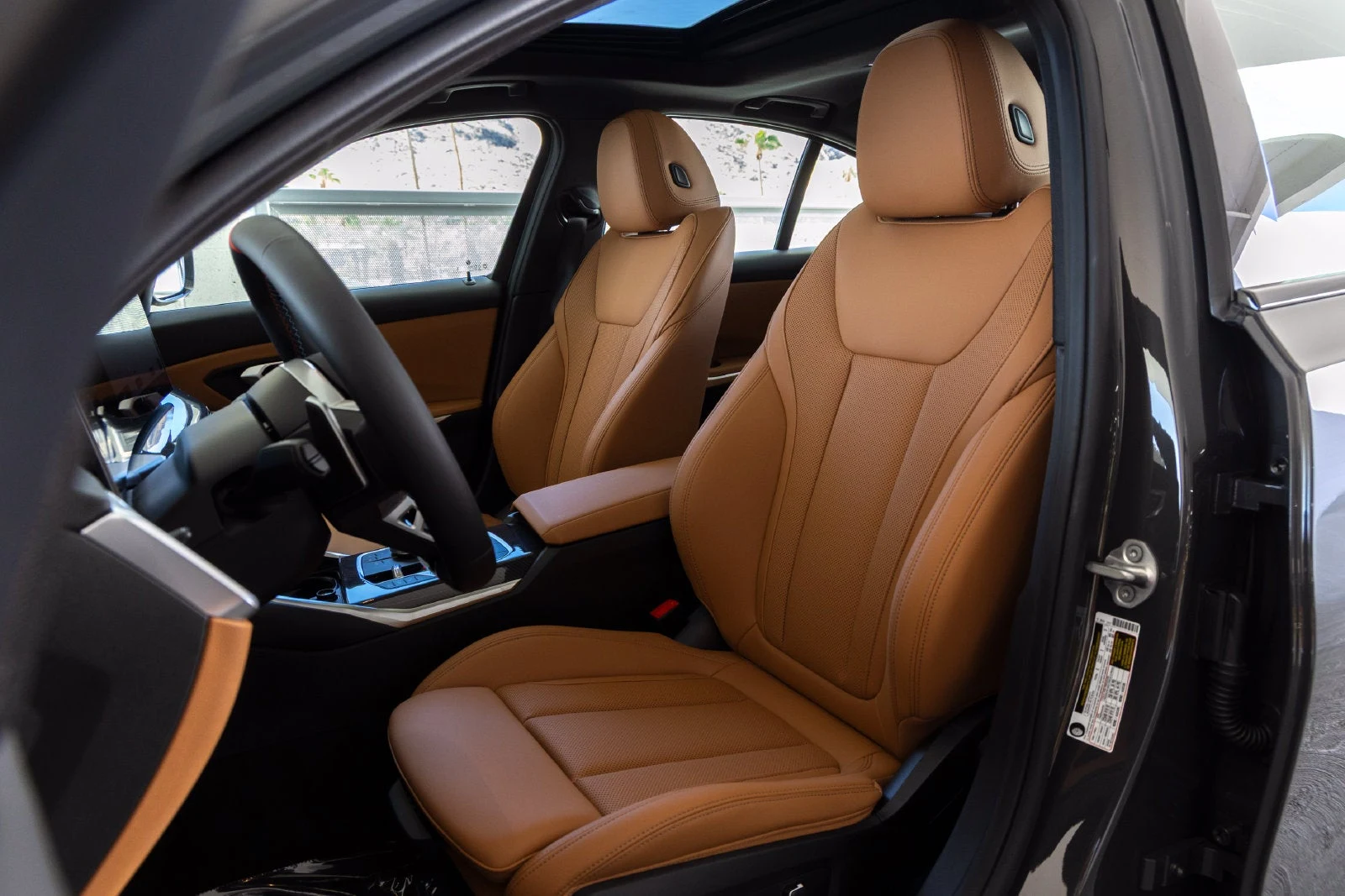 2026 BMW M340i Sedan interior, seats, Cognac Perforated Sensatec