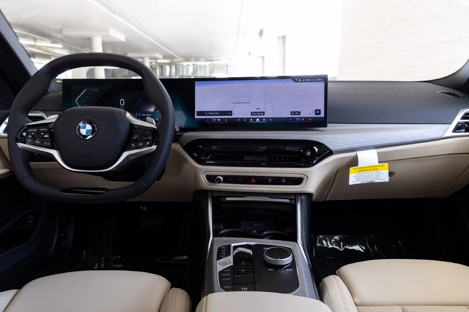 2026 BMW 330i Sedan interior, Canberra Beige Perforated Sensatec
