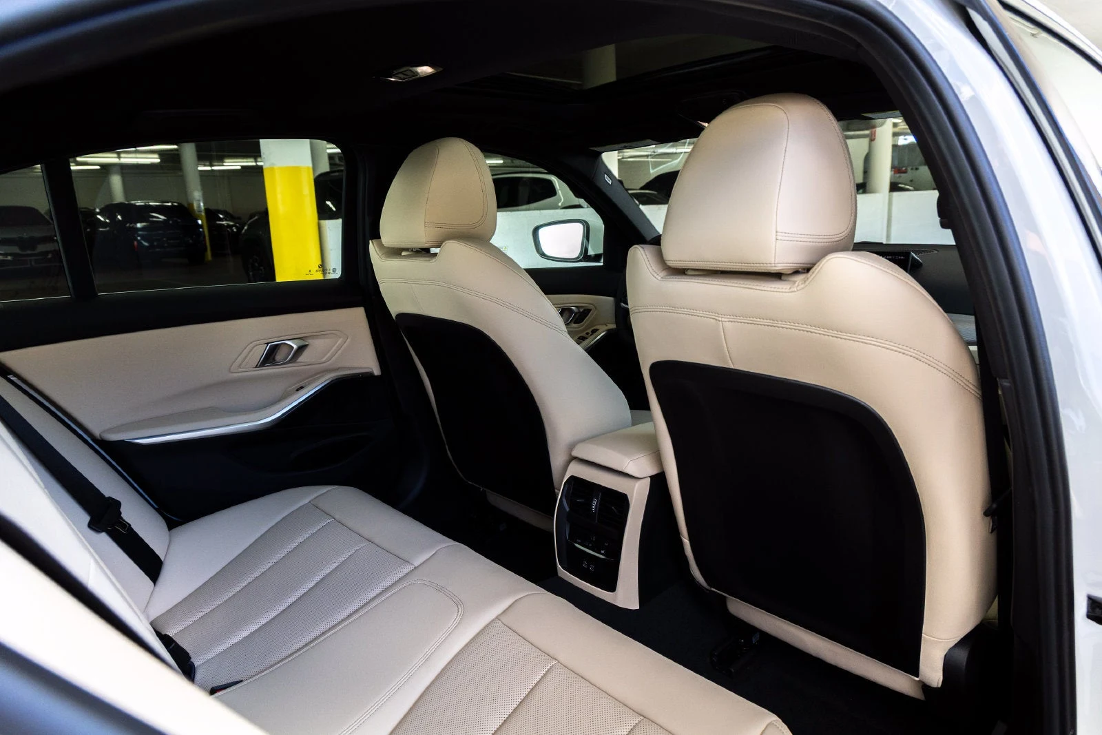 2026 BMW 330i Sedan interior, seats, Canberra Beige Perforated Sensatec